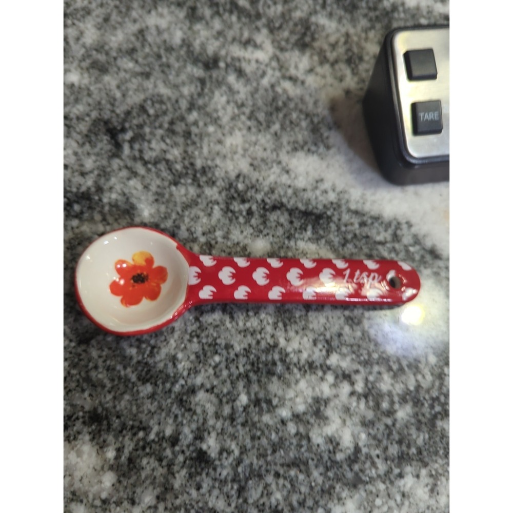 Pioneer Woman Replacement Ceramic Measuring Spoon - Red 1 Teaspoon